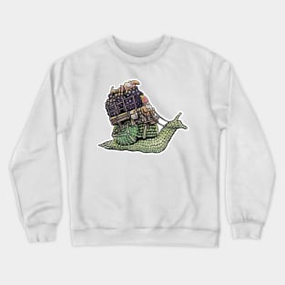 Gnome Snail Wagon Crewneck Sweatshirt